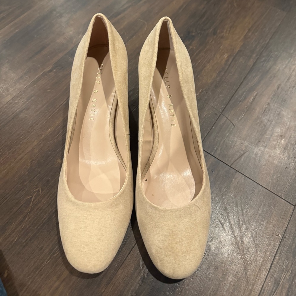 Kelly & Katie Tan faux-suede Heels